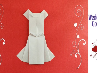 Origami Paper Dress -  "Wedding Gown"