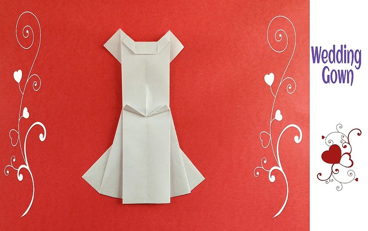 Origami Paper Dress -  "Wedding Gown"
