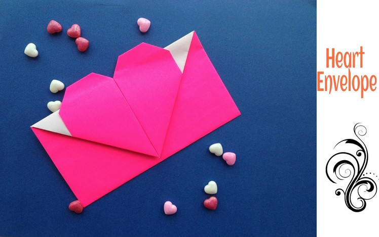 Origami Paper "Heart Envelope" - A4 sheet - Valentine special.