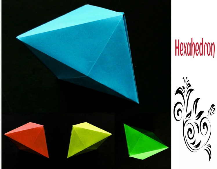 Origami Paper "Hexahedron. Deltahedron" (3D) !!