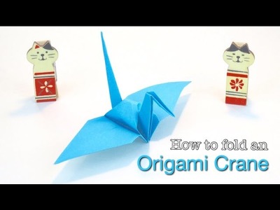 Paper Crane: How to make a Paper Crane. Easy Origami Crane tutorial, by OrigamiCalm.