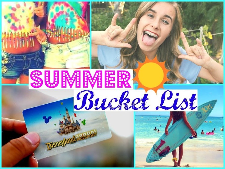 SUMMER BUCKET LIST 2015 + DIY Tumblr Checklist Ideas!