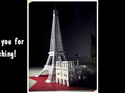 3D Eiffel Tower, Paris Origamic Architecture | FREE PATTERN