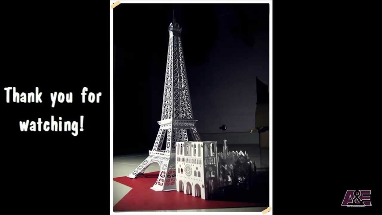 3D Eiffel Tower, Paris Origamic Architecture | FREE PATTERN