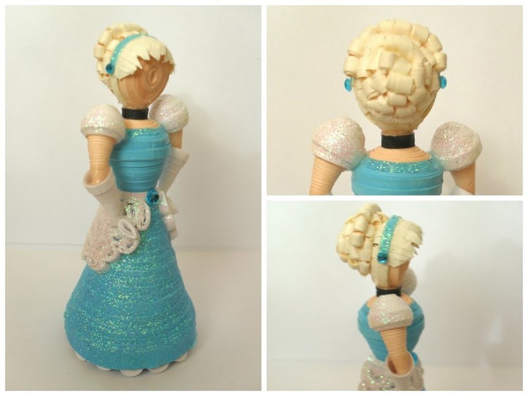 3D Paper Quilled Cinderella Doll