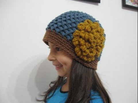 Butterfly Stitch Beanie REVISED - Left Handed Tutorial - REDONE in HD