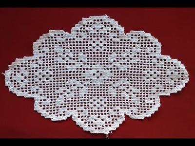 Crochet Oval Flower Filet Part 3