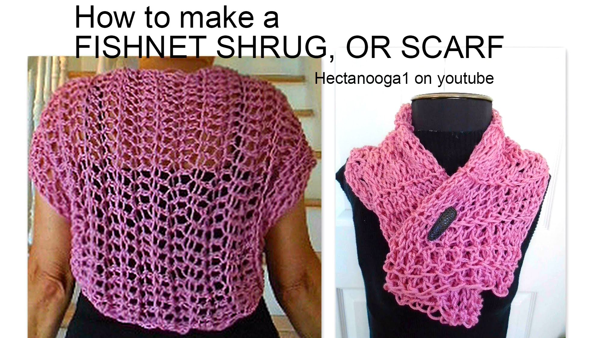 CROCHET SUMMER SHRUG OR SCARF, Super quick and easy pattern