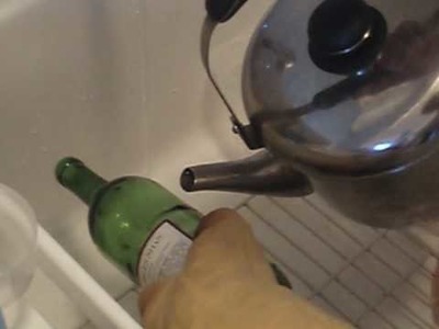 Cutting a Wine Bottle with Hot Water