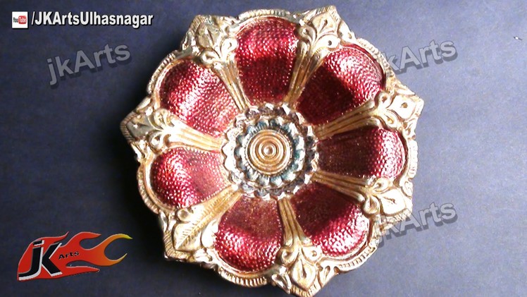 DIY Diwali Diya Decoration with Glass Colors | How to |  JK Arts  410