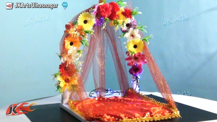 DIY Ganpati  FLower Makhar Decoration | How to make | JK Arts 671