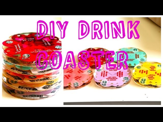 DIY How to make a STARBUCKS DRINK COASTER