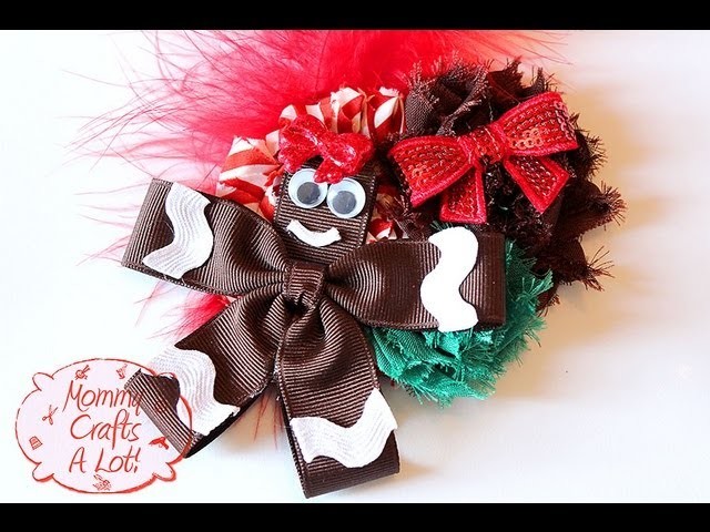 Gingerbread hairbow how to  Gingerbread hair bow tutorial by MommyCraftsAlot