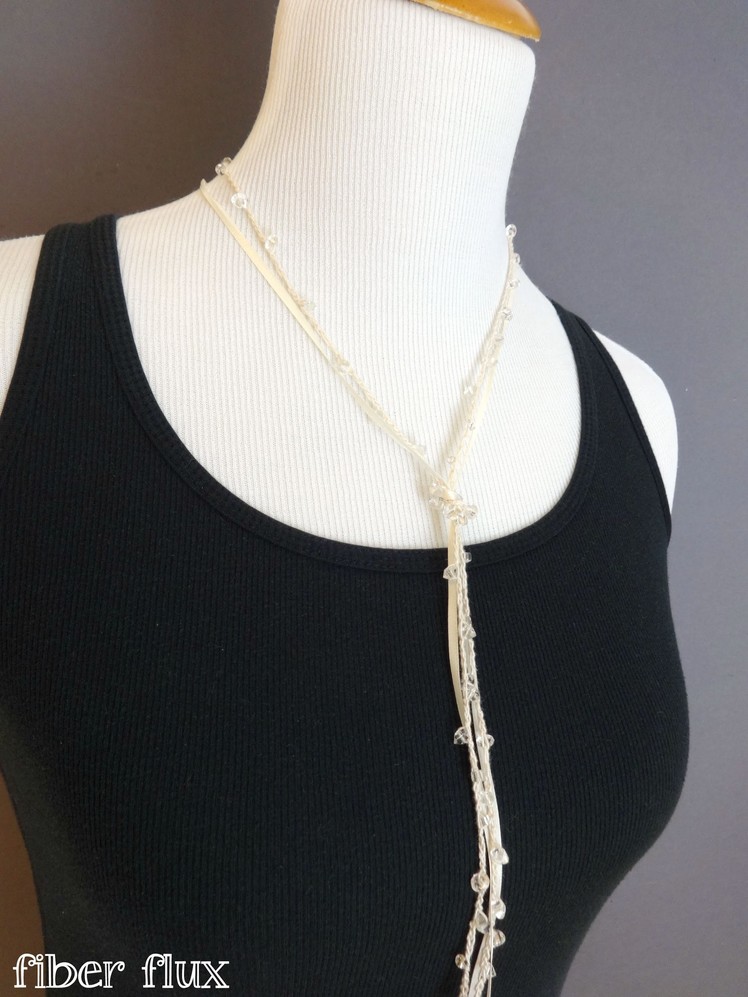 How To Crochet the Shimmering Lariat Necklace, Episode 222