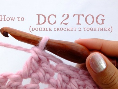 How to DC2TOG (double crochet 2 together) - beginner crochet tutorial!