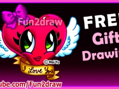 How to Draw Love -  Heart - Step by Step Valentines Mother's Father's Day FREE Gift Fun2draw
