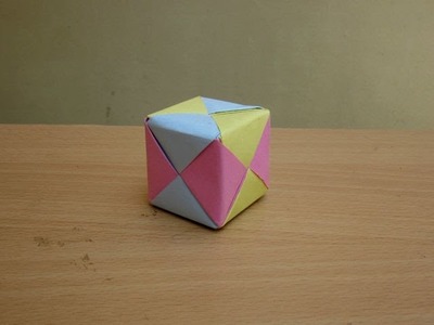 How to Make a Paper Colourful 3D Cube - Easy Tutorials