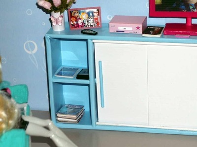 How to make a Sliding Door Cabinet for doll (Monster High, Barbie, etc)