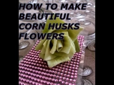 How to make flowers with corn husk | flower making tutorial