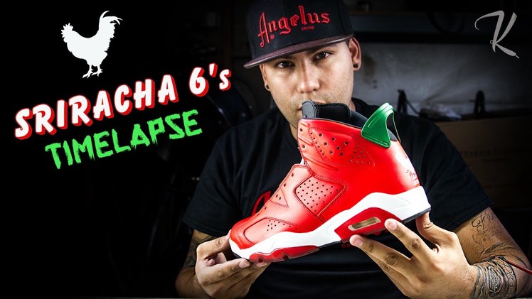 Jordan 6 "Sriracha" Customs for my bro SneakerHeadintheBay!