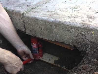 Lifting a Sunken Concrete Driveway Slab DIY