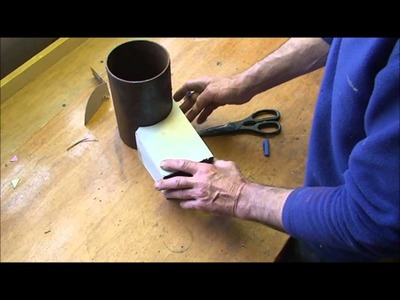 Making a Rocket stove riser tube and creating a vortex inside.