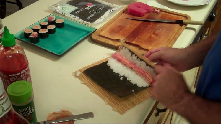 Making Spicy Tuna Rolls