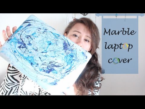 Marble laptop cover - DIY