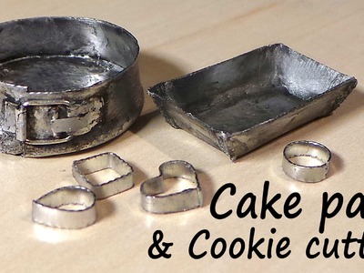 Miniature Kitchen Utensils; Cookie Cutters, Baking Tin & Springform Pan - Tutorial