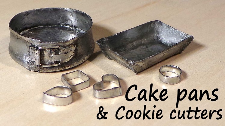 Miniature Kitchen Utensils; Cookie Cutters, Baking Tin & Springform Pan - Tutorial