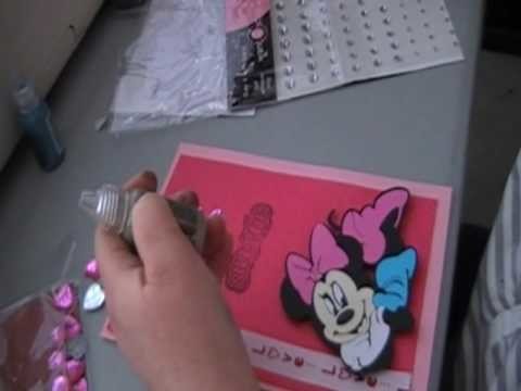 Minnie Mouse handmade card part 3