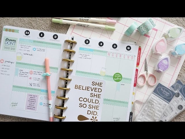 My Happy Planner September Spread & Week 36 (Mints, Silvers, Pinks) | Charmaine Dulak