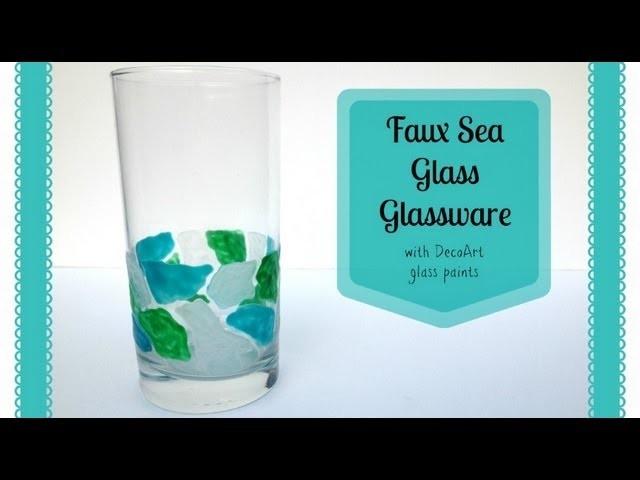 Paint Faux Beach Glass Mosaic Glassware with DecoArt Glass Paints
