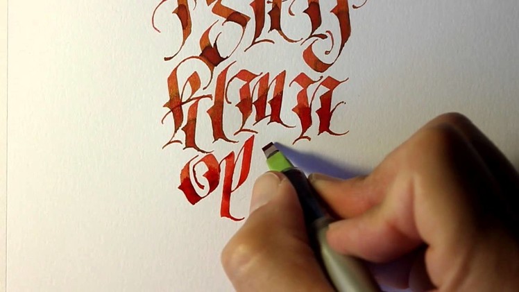 Parallel Pen Calligraphy - Lower Case
