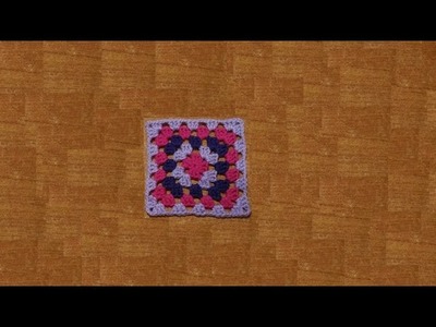 Piastrella all'uncinetto facilissima - granny square crochet Tutorial