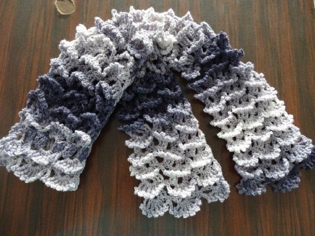 Picot Shell Stitch Scarf - Left Handed Crochet Tutorial