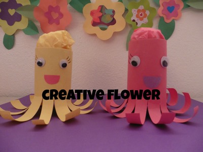 Pulpos hechos con cartulina - Creative Flower