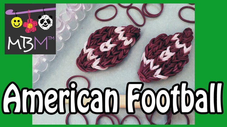 Rainbow Loom How to Make An American Football Charm