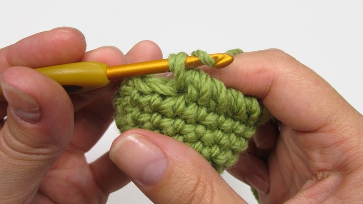 Reverse single crochet stitch aka crab stitch (left-handed)