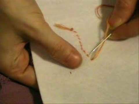 The two most basic embroidery stitches