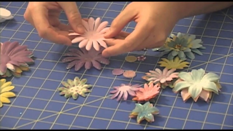 Using Fabric-N-Glitter Flower Petal Layers To Make A Hair Clip