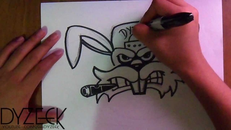 Cómo dibujar un conejo loco (Graffiti) Tributo a Cholowiz13 | ZaXx