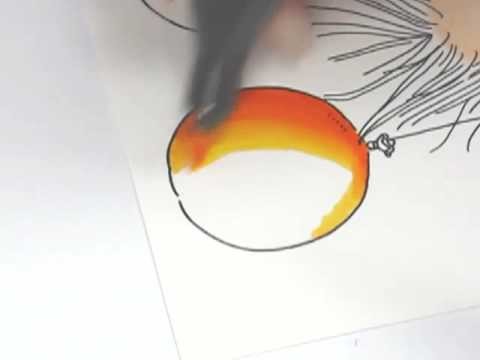 Copic Markers - Blending two colours - yellow to orange