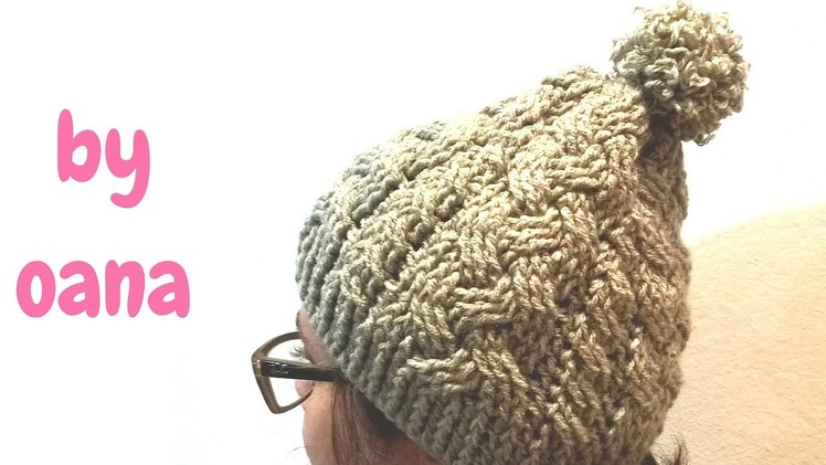 Crochet cable hat