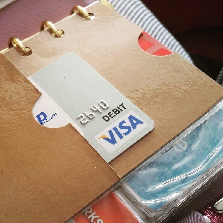 DIY Credit card holder for pocket planner