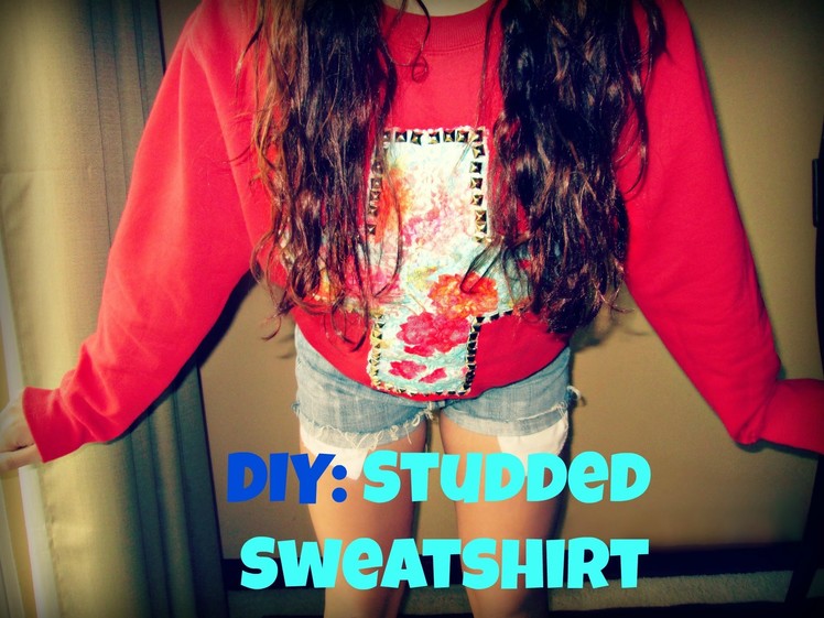 ❤DIY❤ Studded Cross Sweatshirt + Studded Ombre Sweatshirt