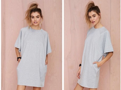 DIY T-Shirt Dress ( Easy Sewing)