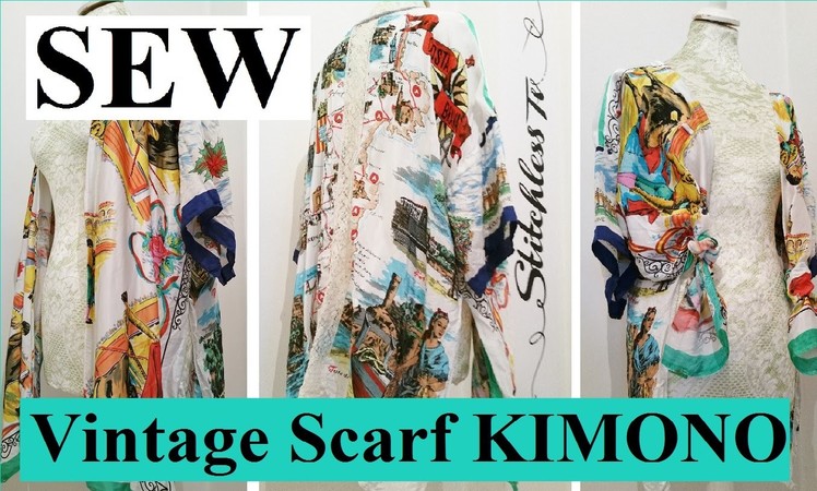 DIY Vintage Scarf Kimono