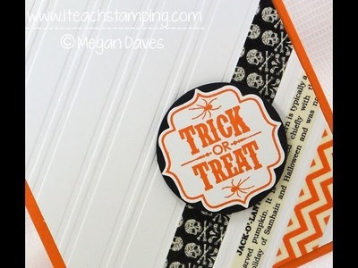 Easiest DIY Halloween Greeting Card Using Washi Tape and Stamps