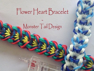 Flower Heart Bracelet - Monster Tail Design